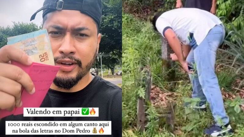 Blogueiro esconde mil reais na ‘Bola das Letras’ e prefeitura reage