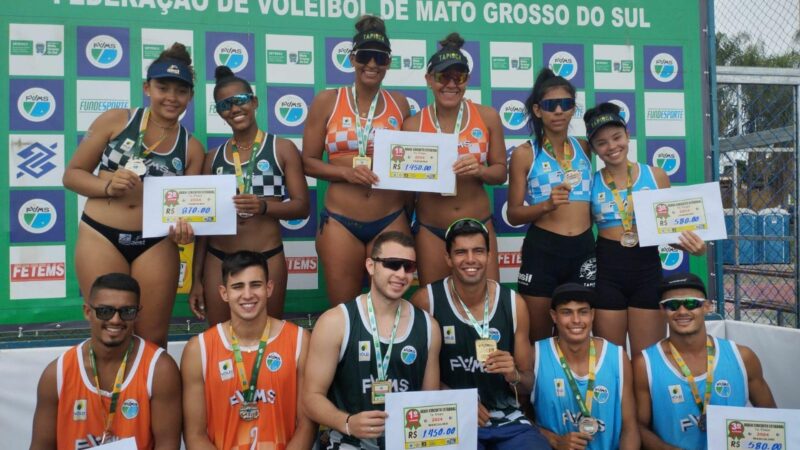 Parcerias entre atletas de Bela Vista e Campo Grande dominam etapa estadual de vôlei de praia