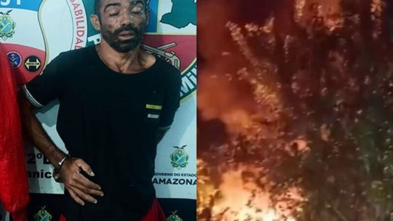 Homem mata ‘calabreso’ e incendeia própria casa no Amazonas