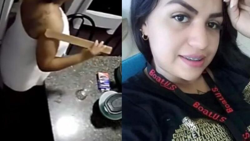 Veja quem é a madrasta flagrada espancando enteada em Manaus