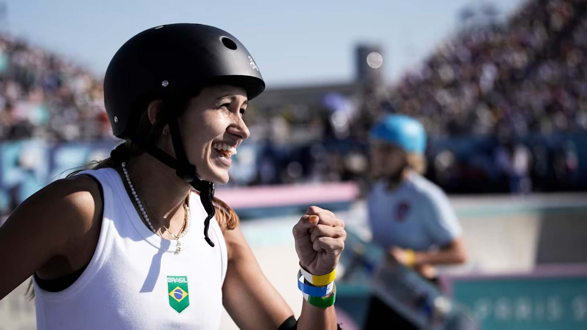 Brasileira fica em quarto lugar na final do skate park nas Olimpíadas de Paris