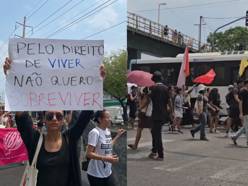 Manifestantes pedem o fim da escala 6x1 em ato na zona Leste de Manaus • Portal Tucumã