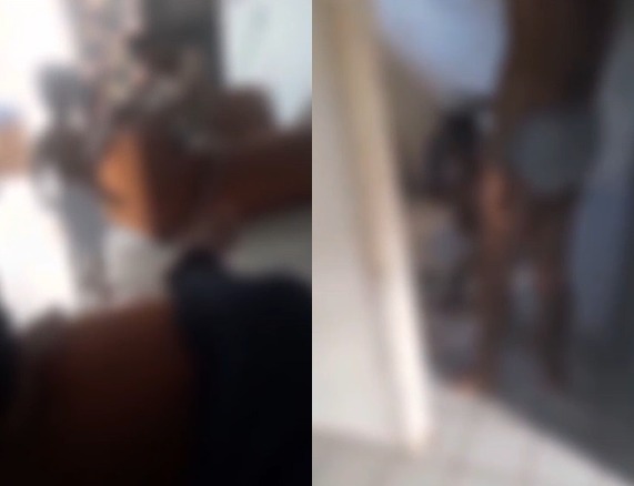 VÍDEO: Homem é preso após ser flagrado espancando filho com socos e chutes