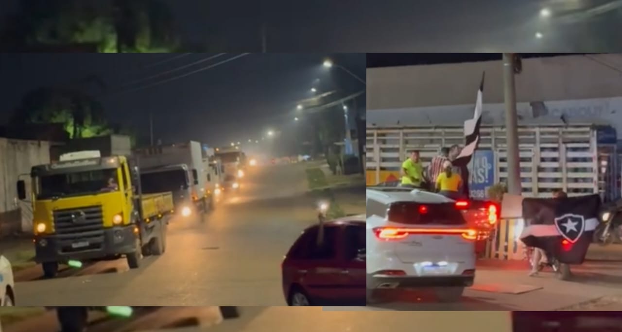 Botafoguense de Autazes comemora título com carreatas de caminhões e caçamba