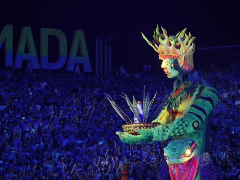 Caprichoso exalta a resistência indígena e saberes tradicionais ao encerrar a primeira noite