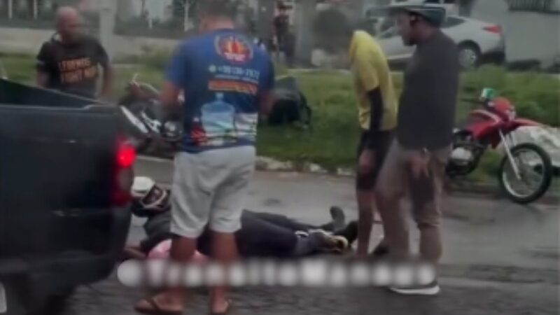 Dois acidentes com motos são registrados na avenida Pedro Teixeira no mesmo dia