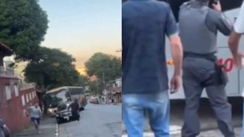 Homem em surto psicótico rouba ônibus e causa diversos acidentes em avenida; veja vídeo