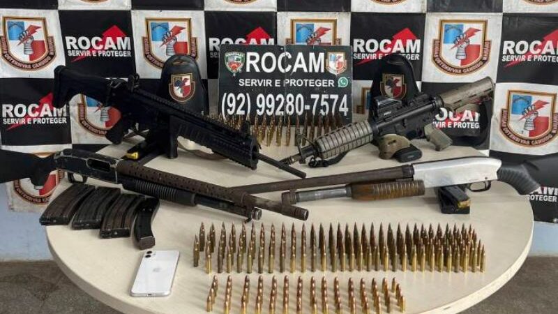 Mulher é presa com fuzil e mais de 300 munições em mala