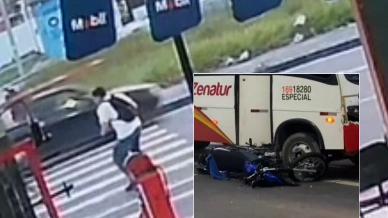 Pedestre escapa de sofrer grave acidente em Manaus
