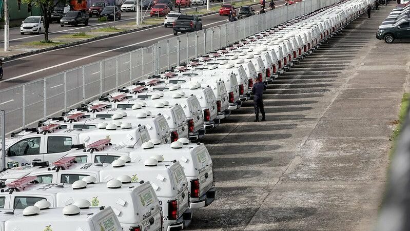 Governo do Amazonas reforça segurança pública com novas viaturas equipadas com tecnologia de monitoramento
