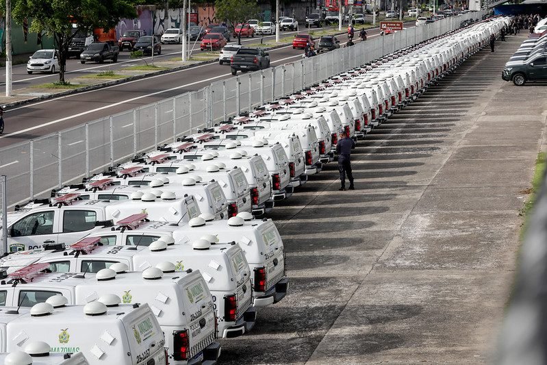 Governo do Amazonas reforça segurança pública com novas viaturas equipadas com tecnologia de monitoramento
