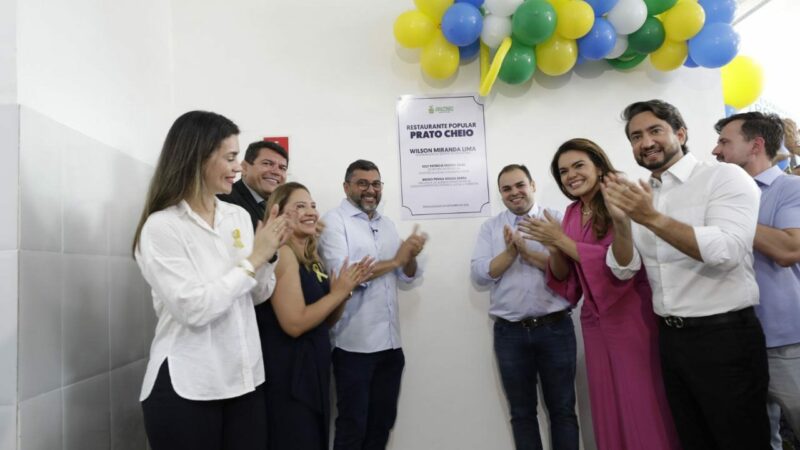 Governador Wilson Lima reinaugura restaurante Prato Cheio do bairro Novo Israel