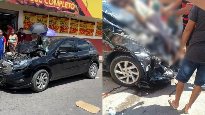 Mulher é atropelada e encurralada entre carros no São José