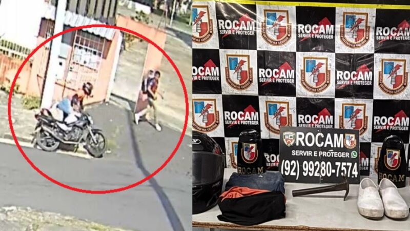 Assaltante quebra a cabeça de jovem com martelo em Manaus; vítima leva 20 pontos