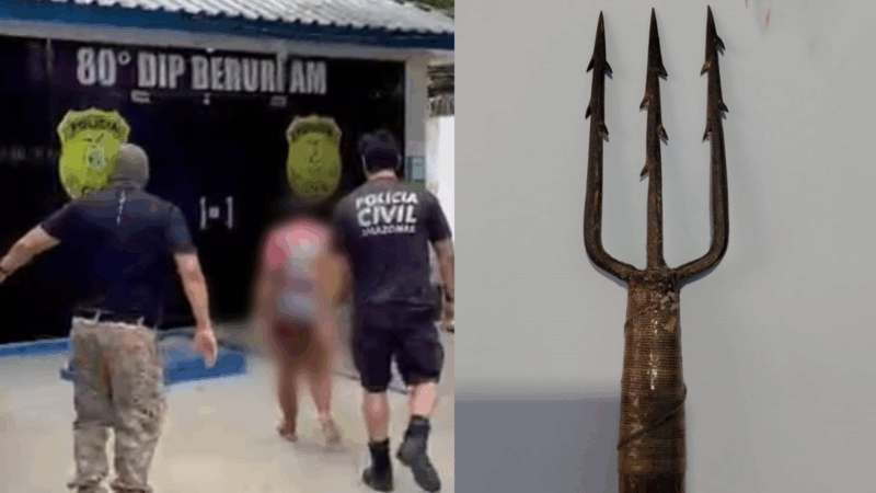 Homem é atacado com uma Zagaia pela sua companheira em Beruri; Suspeita é presa