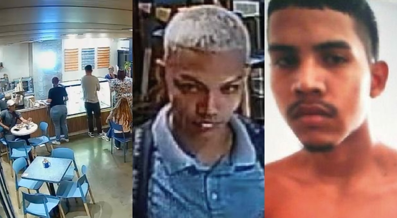 Hugo e “Dentinho” são procurados por assaltar cafeteria em Manaus