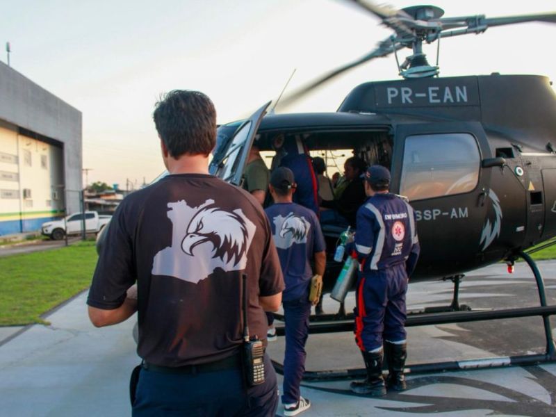 Resgate aeromédico salva vida de criança e idosa em Manaus