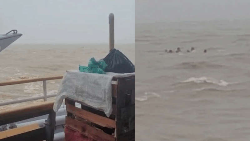 Trabalhadores são resgatados após naufrágio de canoas no Rio Solimões