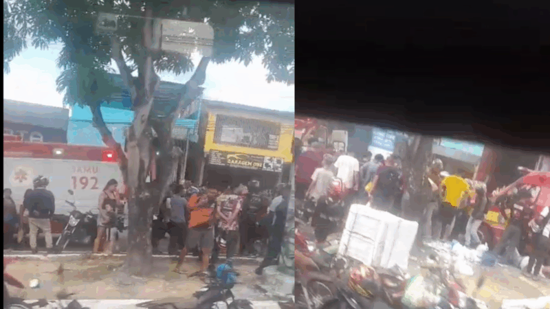 Acidente com moto deixa vítimas lesionada na Avenida Itauba, em Manaus