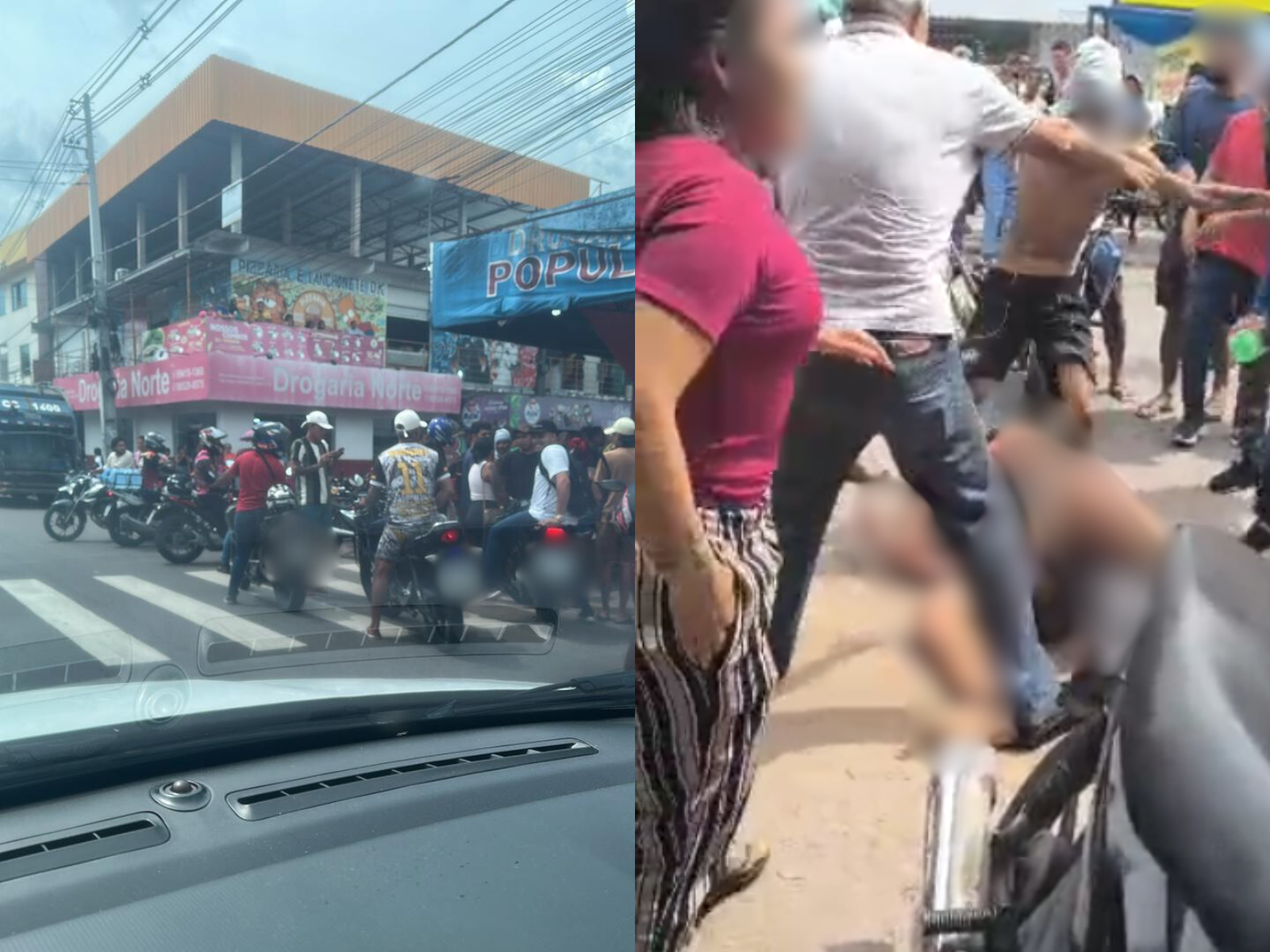 Homem é agredido por populares após abusar de criança em supermercado no Santa Etelvina