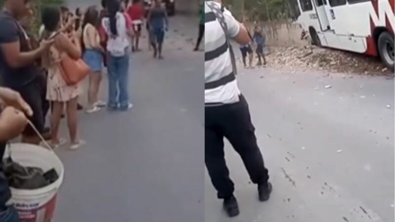 Ônibus colide com muro na zona Leste de Manaus