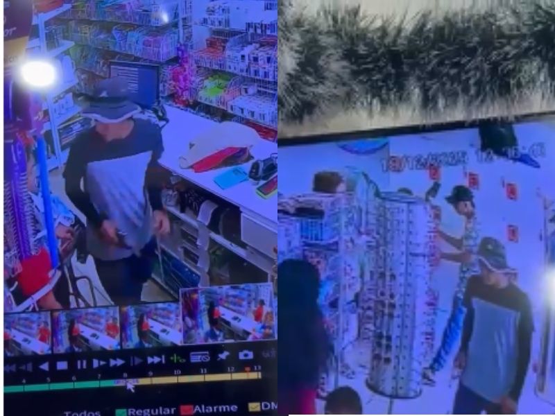 Assalto em comércio é registrado por câmaras de segurança no Amazonas