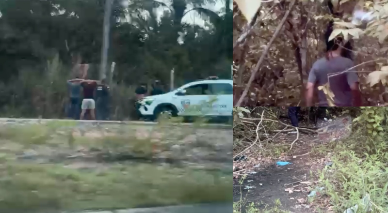 PMs vão investigar corpo desovado e descobrem grupo de “brotheragem” em matagal do Distrito Industrial; veja vídeo