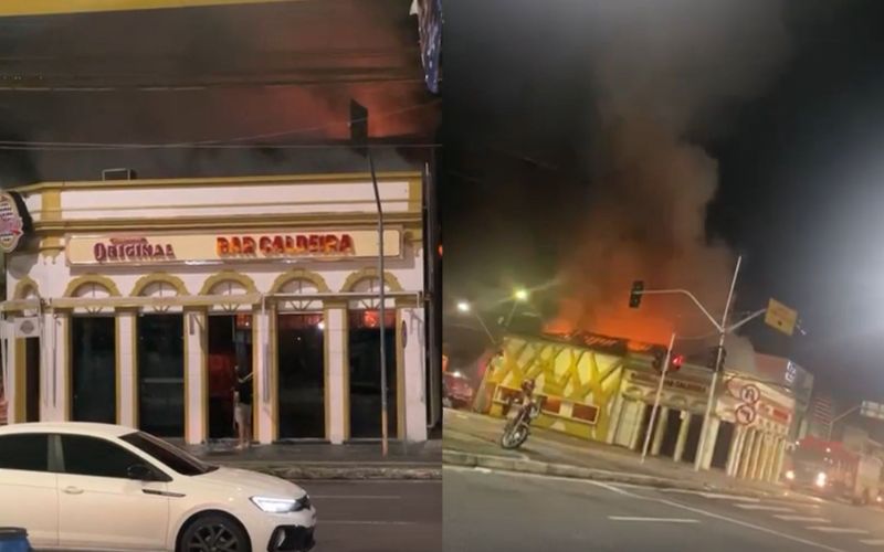 Incêndio atinge Bar do Caldeira no Adrianópolis, em Manaus