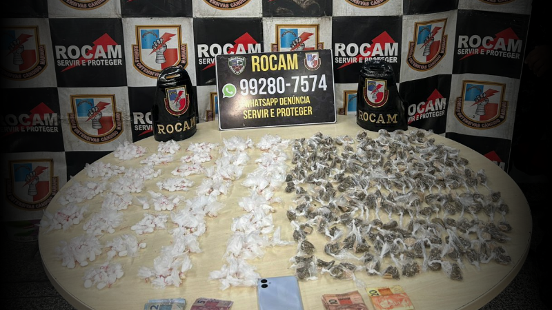 Dupla é presa com mais de 500 porções de drogas no Conjunto Cidadão 10