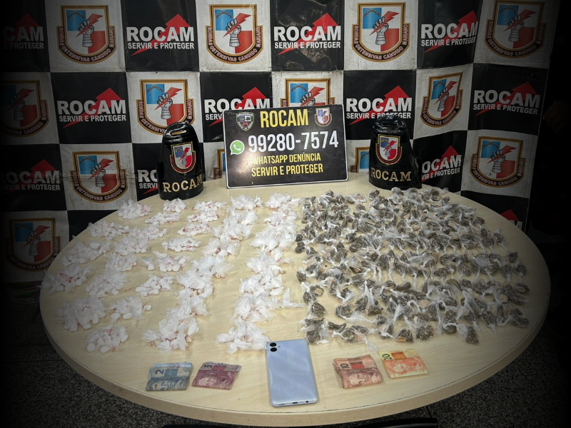 Dupla é presa com mais de 500 porções de drogas no Conjunto Cidadão 10