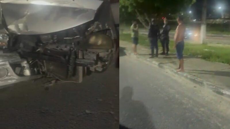 Motorista sem CNH é detido após colisão na Avenida das Torres, em Manaus
