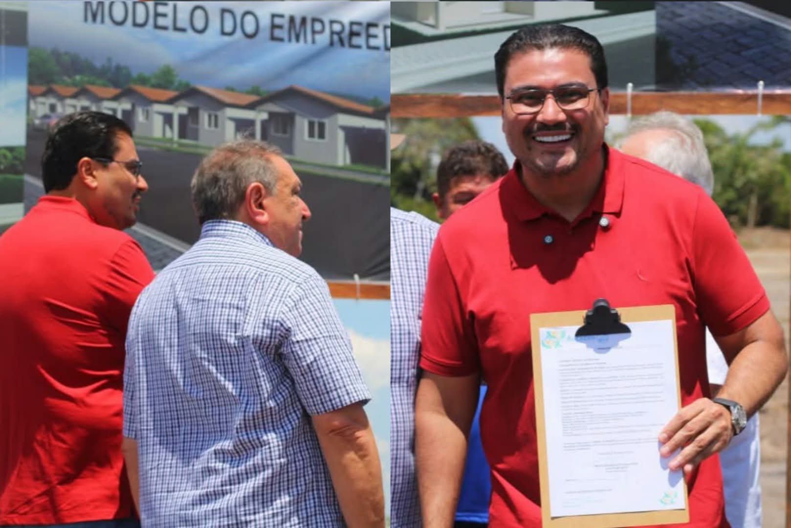 Primeira etapa do programa habitacional foi oficializada com assinatura de ordem de serviço; investimento é viabilizado por meio de parceria com o deputado federal Átila Lins
