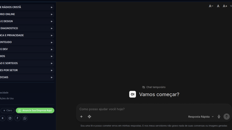 Criamos e hospedamos seu aplicativo e site de IA