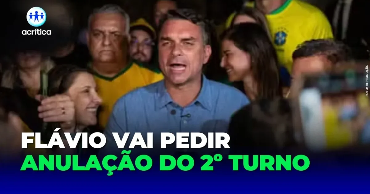 Flávio Bolsonaro anuncia que pedirá a anulação do segundo turno