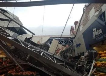 Desabamento do teto de supermercado em Araçatuba deixa um morto e quatro feridos durante temporal