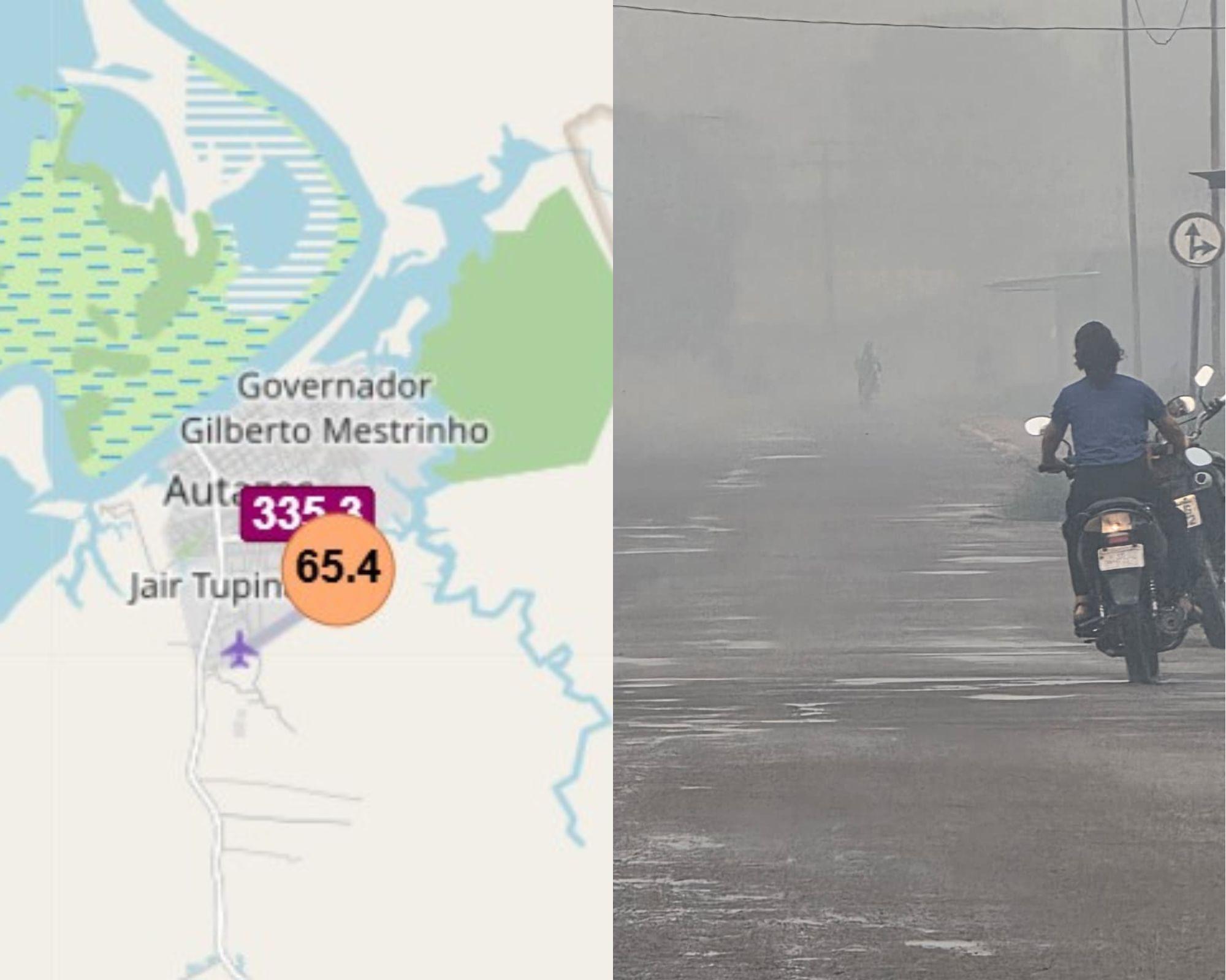 Autazes registra poluição do ar em nível extremo em meio às queimadas